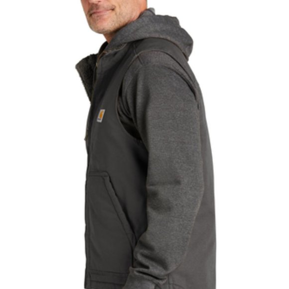 (NWT) Carhartt Sherpa Mens Vest Winter Coat Gravel - Picture 5 of 6